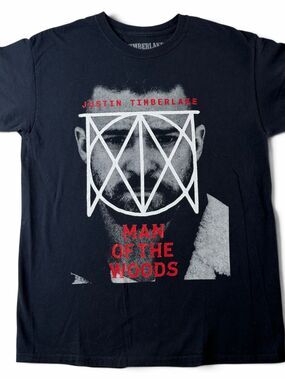 justin timberlake 2018 man of the woods tour concert t shirt black medium